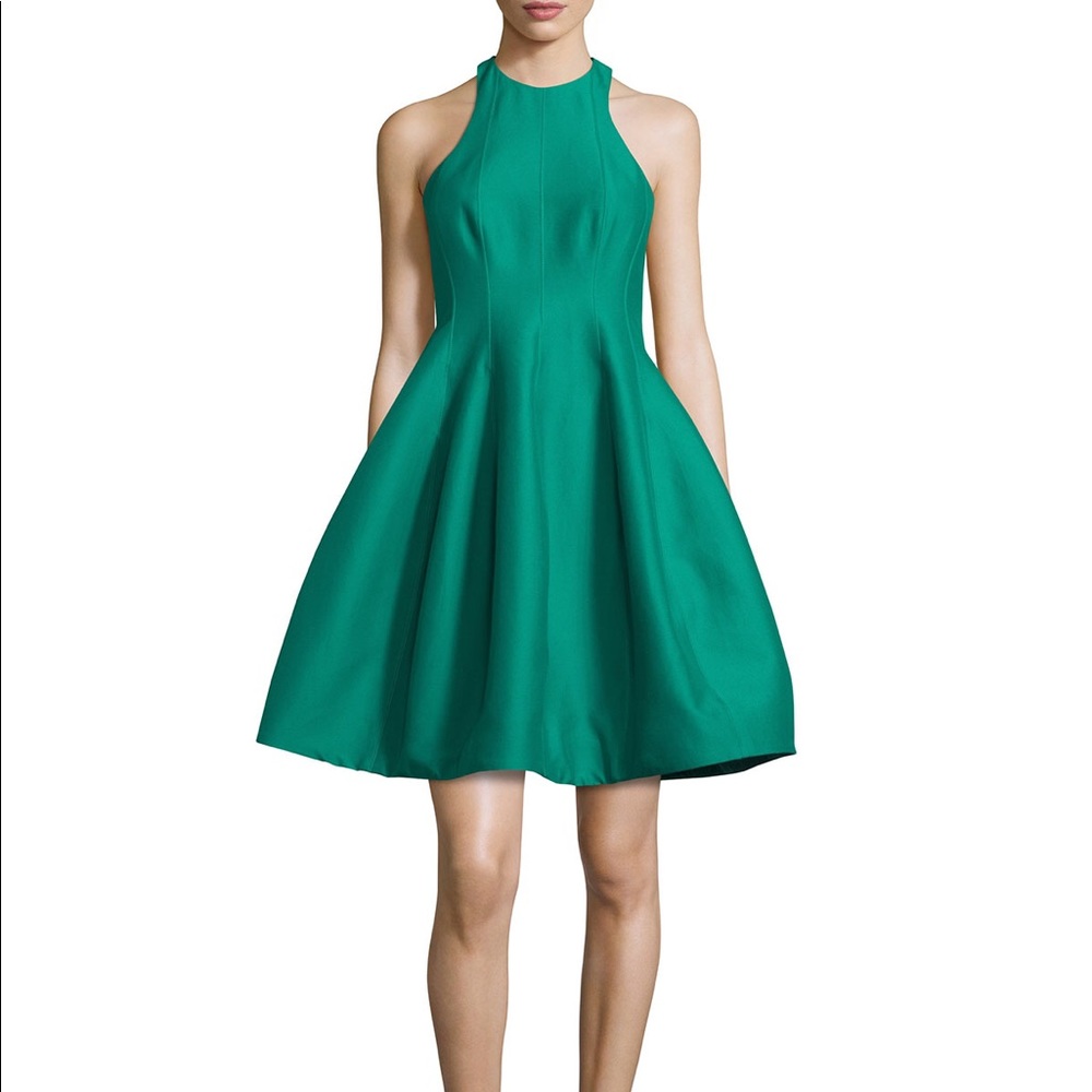 Halston Heritage green dress